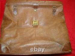 Vintage Nobuck Leather Shoulder Doctors Horse Lining Duffle Bag Nubuck