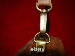 Vintage Nobuck Leather Shoulder Doctors Horse Lining Duffle Bag Nubuck