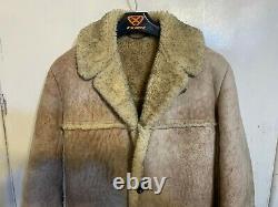 Vintage Nursey's Leather Sheepskin Jacket Size 40 / M Dell Boy Only Fools Horses