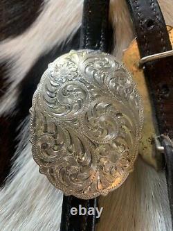 Vintage OLD Moran SOLID Sterling Silver Sliding Ear Headstall 3.25 buckles