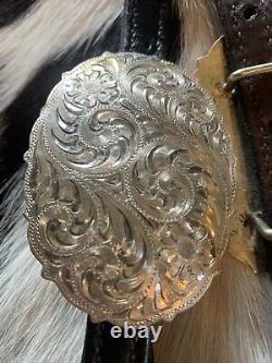 Vintage OLD Moran SOLID Sterling Silver Sliding Ear Headstall 3.25 buckles