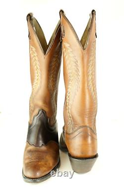 Vintage Olathe Buckaroo Western Cowboy Boots Brown 16-Inch Tall US Made Mens 9 D