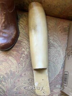 Vintage Oliver Moore Brown Leather Polo Horse Riding Boots With Wood Shoe Trees