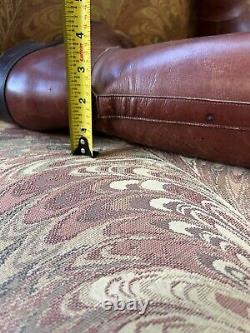 Vintage Oliver Moore Brown Leather Polo Horse Riding Boots With Wood Shoe Trees