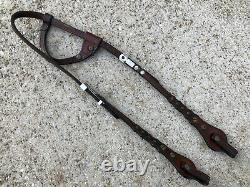 Vintage One Ear Western Show Horse Headstall / Bridle w VOGT Sterling Conchos