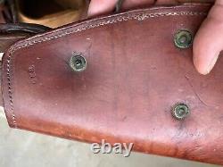 Vintage Original Antique WW1 McClellan Style Military Leather Horse Saddle