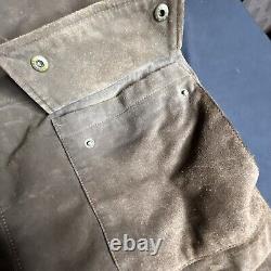 Vintage Polo Ralph Lauren Suede Leather Jacket Field Ranch Western Brown Size M