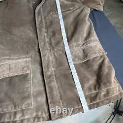 Vintage Polo Ralph Lauren Suede Leather Jacket Field Ranch Western Brown Size M