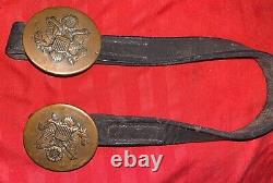 Vintage Presidential Cavalry Eagle Horse Bridle With 2 Rosettes & Leather