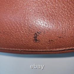 Vintage RALPH LAUREN Saddlebag Purse Handbag Brown Polo Brass Hardware read