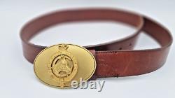 Vintage RARE Ralph Lauren Heavy Brass Horse Head Crown Buckle & Belt England