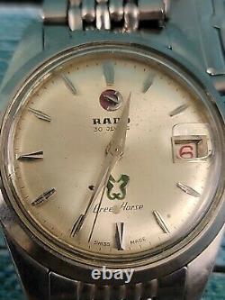 Vintage Rado Green Horse 11675 Swiss Made Men's Wristwatch Working