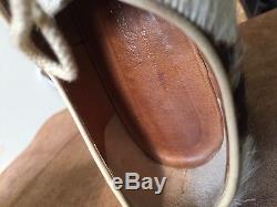 Vintage Robert Clergerie Horse Calf Hair Platform Oxfords Boho France Rare 8