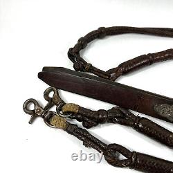 Vintage Romal Kangaroo Leather Reins High Quality Plait Horses Rare Western