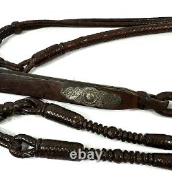 Vintage Romal Kangaroo Leather Reins High Quality Plait Horses Rare Western