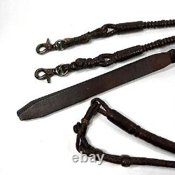 Vintage Romal Kangaroo Leather Reins High Quality Plait Horses Rare Western