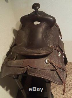 Vintage SIMCO 15 Brown Leather Horse Saddle