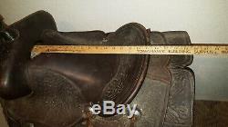 Vintage SIMCO 15 Brown Leather Horse Saddle