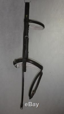 Vintage Sabre Brown with White Leather Bridle- Cob Size- Crank Flash Noseband
