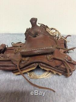 Vintage Salesman Sample Leather Horse Saddle
