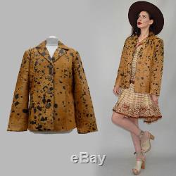 Vintage Spotted Pony Fur Horse Hair Western Jacket Navajo Poncho Native 70s Cape