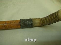 Vintage Stag Horn Leather Riding Horse Whip Crop Good Condition