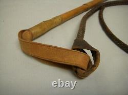 Vintage Stag Horn Leather Riding Horse Whip Crop Good Condition