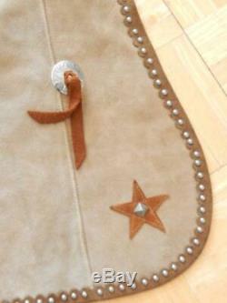 Vintage Studded Leather 4 Horse Motorcycle Rodeo Western Fancy Chaps Cowboy