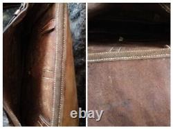 Vintage Swiss Army Saddle Bag Leather Motorcycle Pannier 1939 WW2 Horse Bag