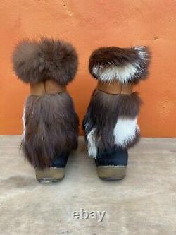 Vintage Technica Real Fur Apres Ski Boots Italy Winter boots Horse hair + Fur 39