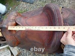 Vintage Tex Tan- Western Leather dude/Trail Saddle, horse gear, saddle and tack