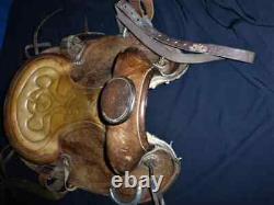 Vintage Tooled Leather HORSE SADDLE Pony Saddle Horse Riding Saddle Horse Tack