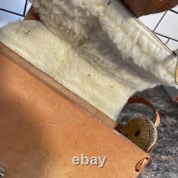 Vintage Tooled Leather Horse Saddle Shoulder Bag Purse Brown Western Cowgirl