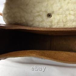 Vintage Tooled Leather Horse Saddle Shoulder Bag Purse Brown Western Cowgirl