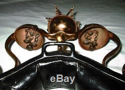 Vintage Triple Brass Bells on Leather Mount Horse Harness-Show, Parade, Sleigh