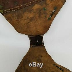 Vintage U. S. U. S. Army/Cavalry Leather Saddle Bags, mfg by Long in 1917, MG 54