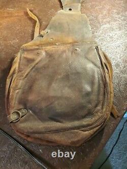 Vintage US Leather Saddle Bags Satchel Antique Horse