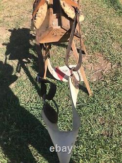 Vintage Used Pack Saddle Sawbuck sheepskin covered tree Tack horse/mule packing