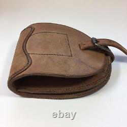 Vintage WW2 Era Cavalry Military Horse Shoe & Nails Leather Pouch Dated 1945