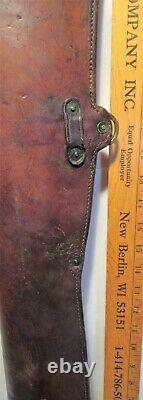 Vintage WWI U. S. Cavalry Leather Rifle Scabbard L-FCO 1918 A. R. S