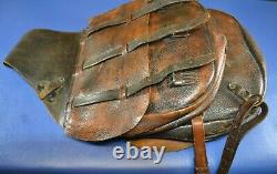 Vintage WWII M1904 U. S. Cavalry Leather Saddlebags + Original Liners/Straps BOYT