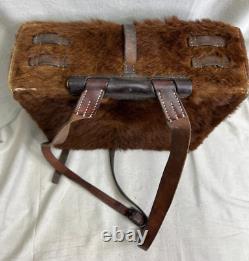 Vintage WWII Swiss Army Horse hair Leather Backpack/Rucksack Military