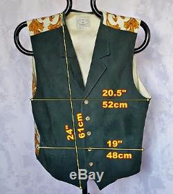 Vintage Wathne Equestrian Horse Harnesses Leather Silk Men Sleeveless Vest42/52