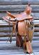 Vintage Western Child's Pony Horse Riding Saddle 11 with Tapadero Stirrups