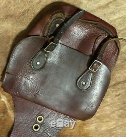 Vintage Western Heavy Leather Horse Saddle Bags Made In Texas USA