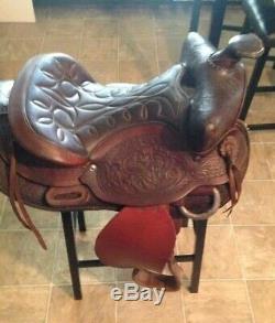 Vintage Western Leather Big Horn Horse Saddle Tooling Complete Equestrian Trail