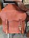 Vintage Western Leather Cowboy Trail Ride Horse Saddle Bags Rustic Brown