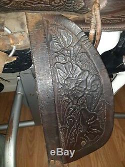 Vintage Western Leather Horse Saddle 13 Model 601 Excellent Condition