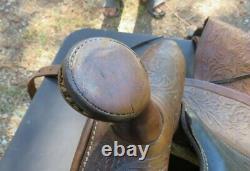 Vintage Western Leather Horse Saddle 14.5 Inches Simco