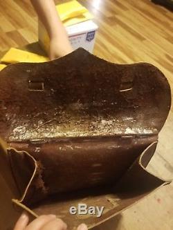 Vintage Western Saddle Bags Tan Leather Cowboy Trail Horse Tack Soft Leather